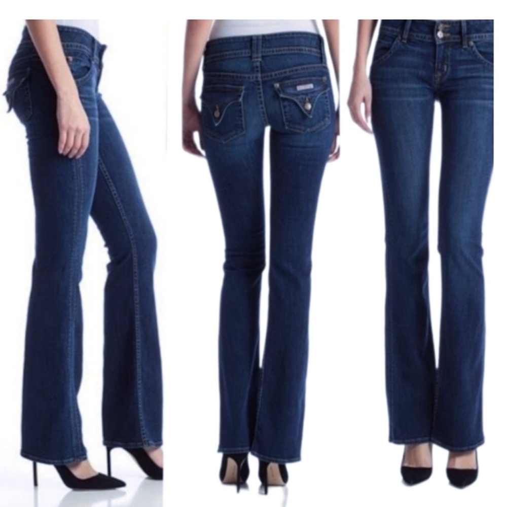 HUDSON Flap Pocket Low Rise Stretch Denim Distressed Skinny Jean 27